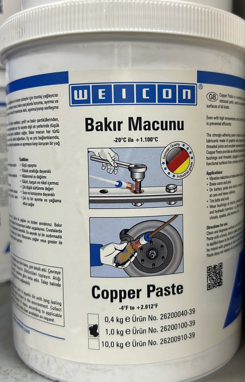 WEICON BAKIR MACUN 1 KG (KAMPANYALI ÜRÜN)