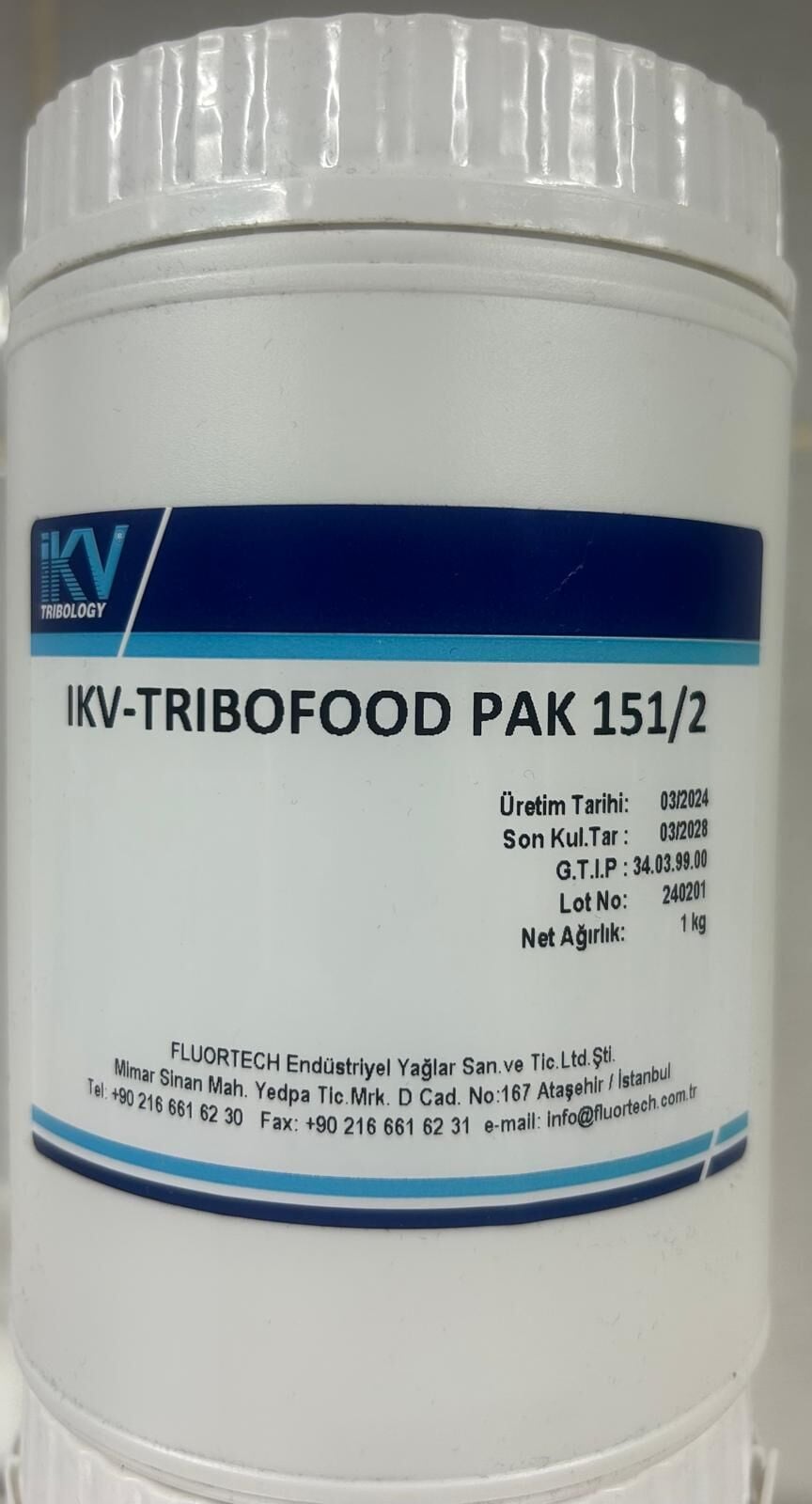GIDA ONAYLI GRES YAĞI 1 KG